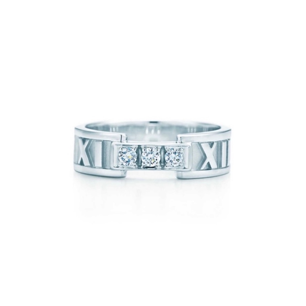 TIFFANY & CO 18k DIAMOND ATLAS RING